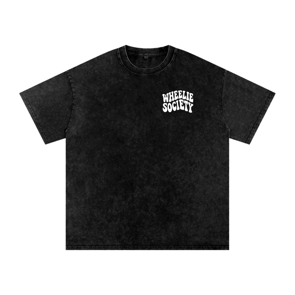 Mens Black “Do A Wheelie!” Oversized T-Shirt