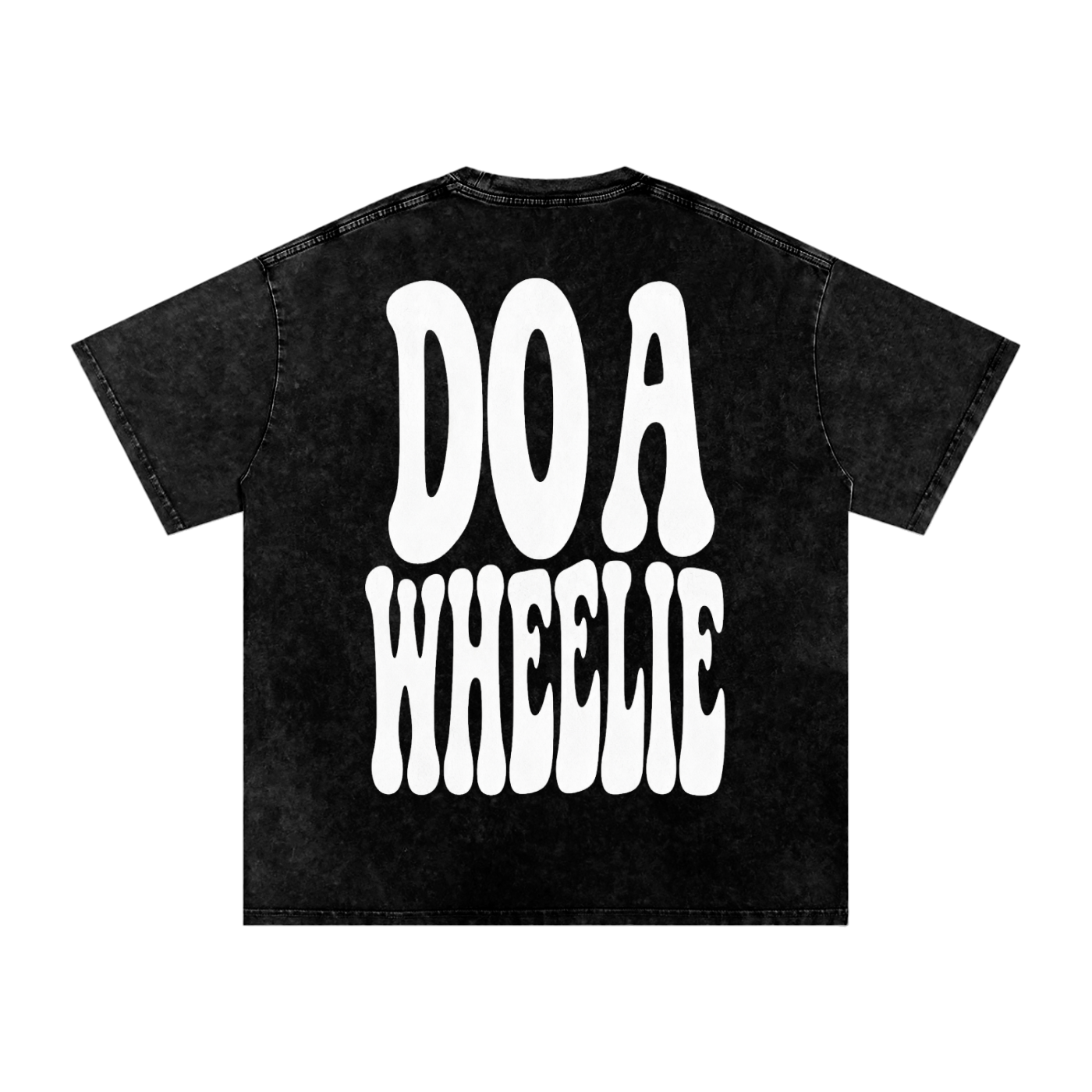 Mens Black “Do A Wheelie!” Oversized T-Shirt