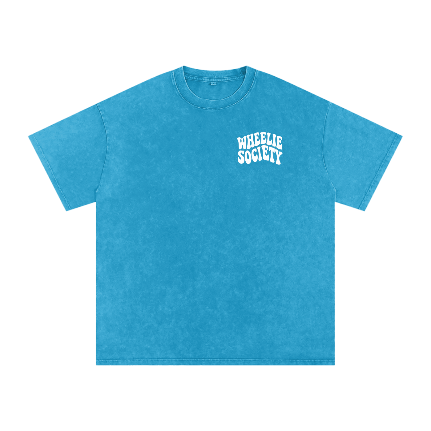 Mens Ocean Blue “Do A Wheelie!” Oversized T-Shirt