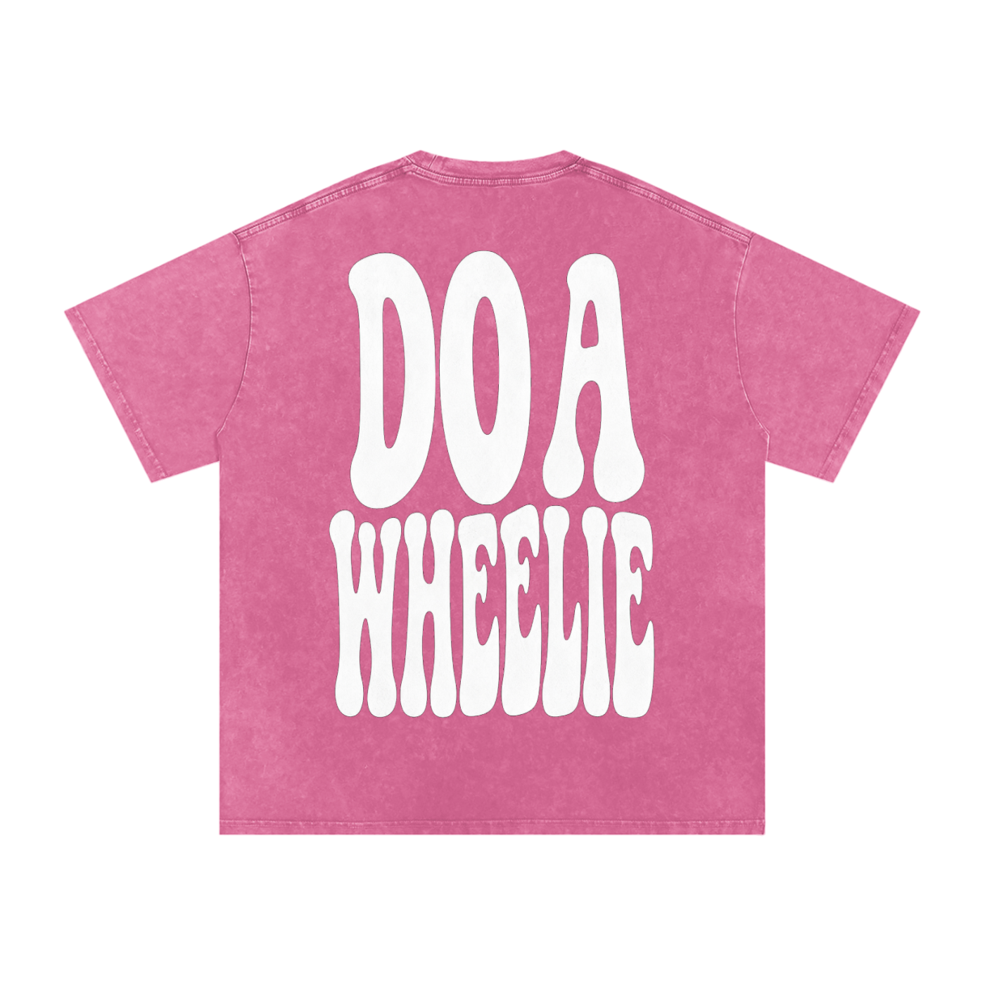 Mens Hot Pink “Do A Wheelie!” Oversized T-Shirt