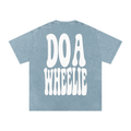 Mens Faded Denim “Do A Wheelie!” Oversized T-Shirt