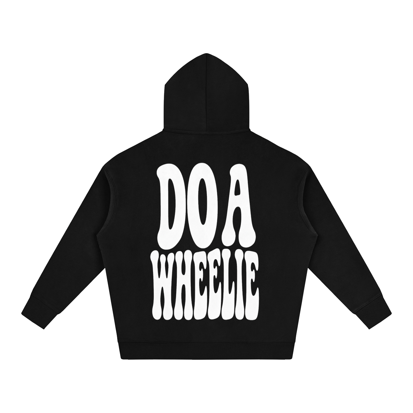 Mens Black “Do A Wheelie!” Oversized Hoodie